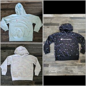 3 girls Champion Hoodies size Girls XL